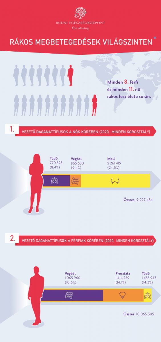 Daganatos megbetegedések infografika